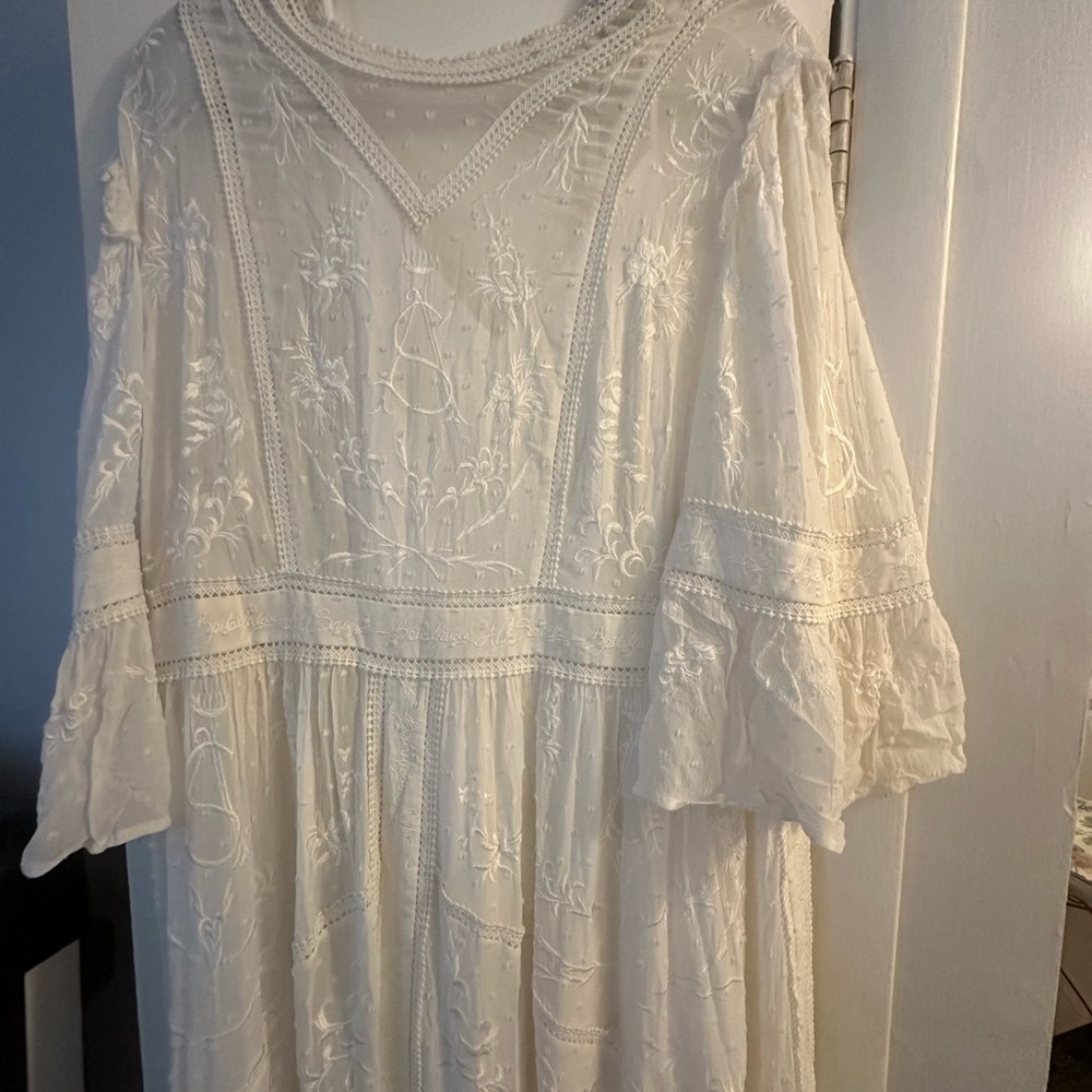 All saints embroidered maxi dress